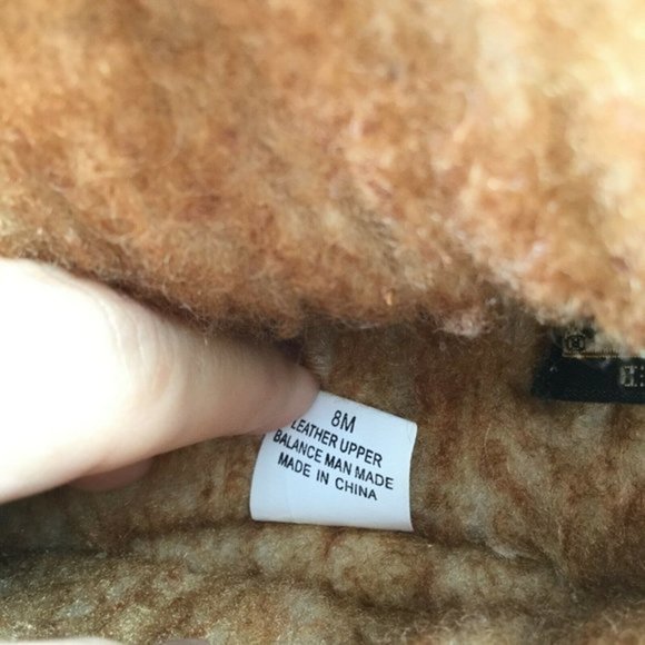 Guide Gear Men's Leather Bootie Slippers Faux Fur Lined Size 8 Brown - Picture 7 of 9